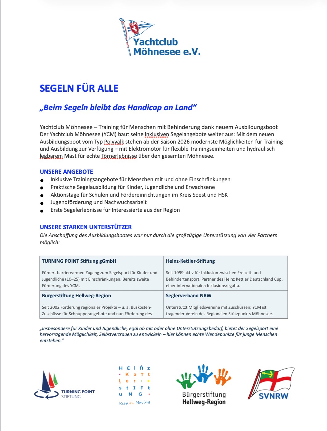 Segeln für Alle